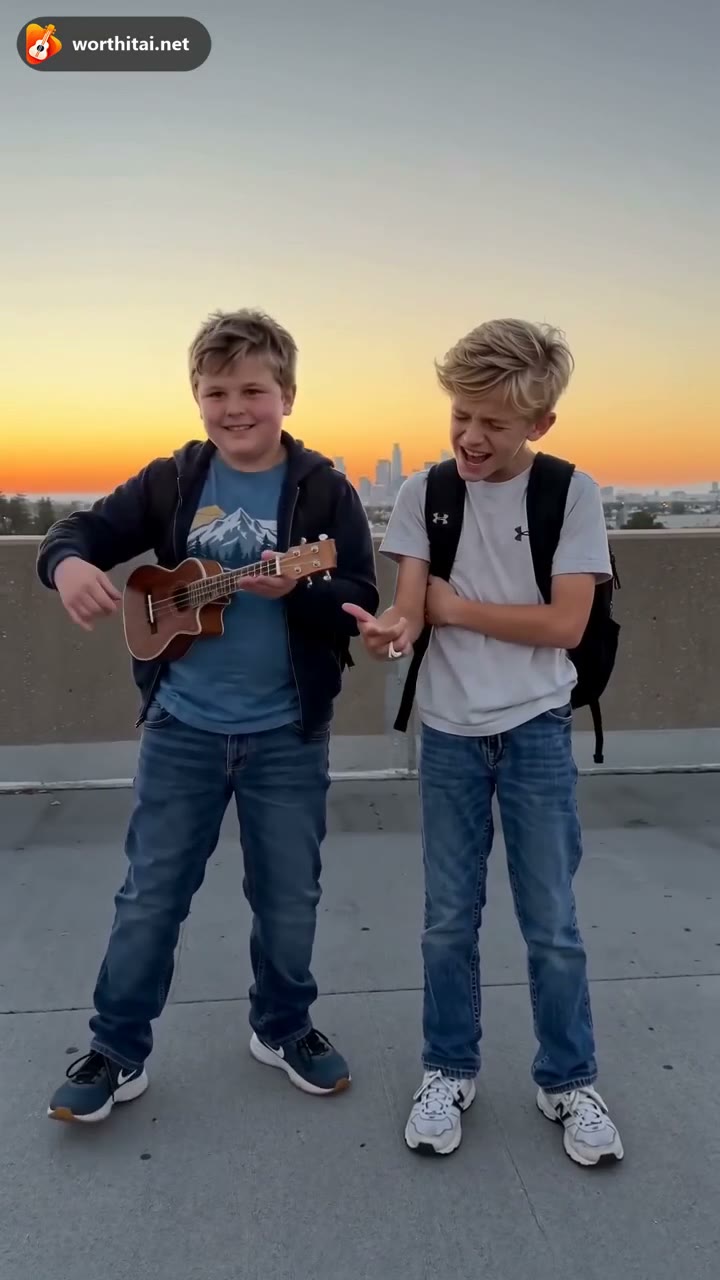 Sample Worth It AI clip of two people on a rooftop at sunset, with the platform watermark. Not a customer video and not an official YK Osiris performance.